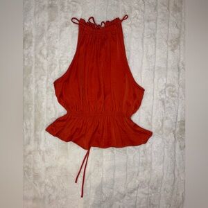Dynamite Vibrant Red Halter Blouse